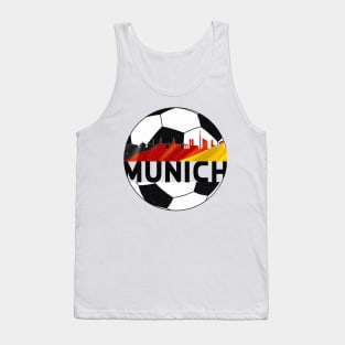 Munich Germany Euro 2024 football—Black text Tank Top